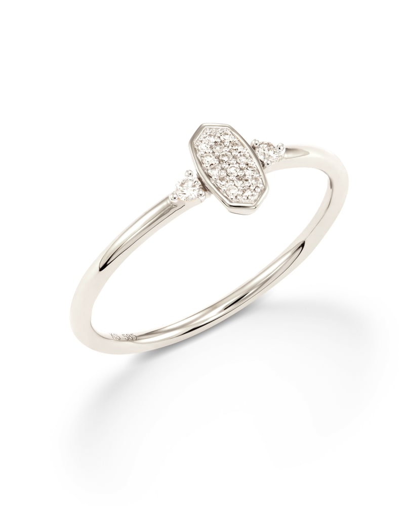Marisa 14k White Gold Band Ring in White Diamond image number 3